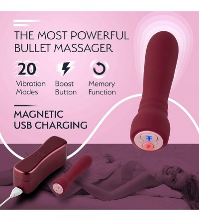 Vibrators Booster Bullet Vibrator - 20 Powerful Modes USB Rechargeable & Whisper Quiet Bullet Massager Vibrators for Women - ...