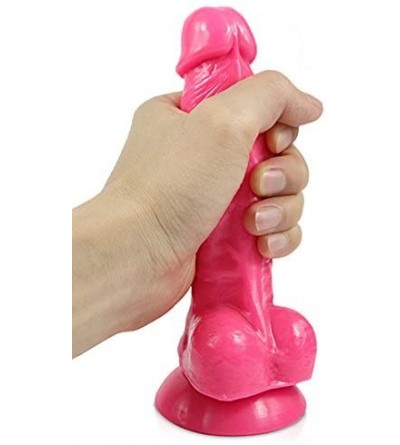 Dildos Superior 7 Inch Anal Realistic Penis Dildo with Suction Cup Adult Sex Toys for Women- Pink - Pink - CH12BVNRTHN $7.16
