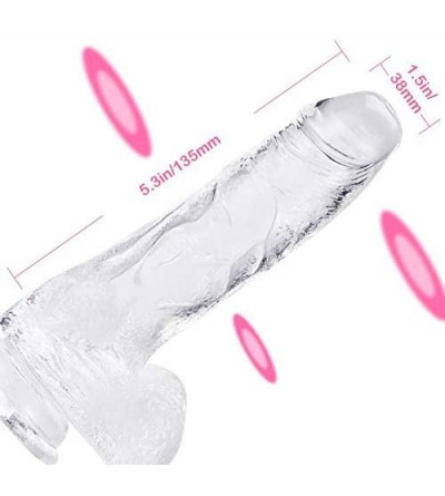 Dildos Realistic Dildos Feels Like Skin- 7.3 Inch Clear Dildo with Suction Cup for Hands-Free Play- Body-Safe Material and Ad...