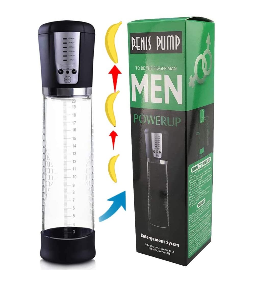 Pumps & Enlargers Dimensions of Male Muscle Relaxation Pènis Vacuum Pump- USB Charging and Transparent Cylinder- Ed Trainer -...