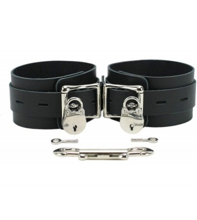Restraints Calgary Wrist and Ankle Cuffs Superior Real Leather - Black - C718QQ624WS $45.49