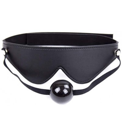 Blindfolds Eye mask with Open Mouth Plug Black Breathable Adult six Toys Male and Female Role-Playing Games - CV19ITWXMNT $25.32