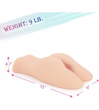 Sex Dolls 9lb Male Masturbator Stroker Full-Size Sex Doll Lifelike Adult Toy in Doggy Style w Ribbed Vaginal & Anal Canal for...