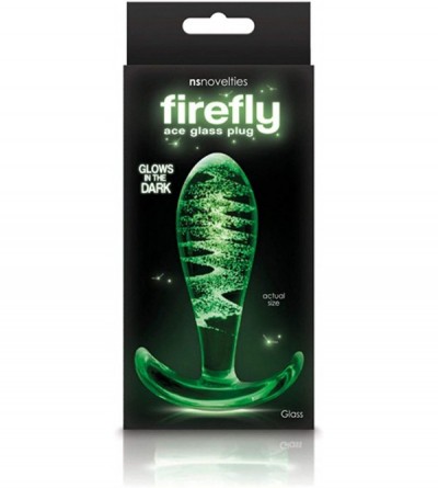 Anal Sex Toys Firefly Glass - Ace Glass Plug - Clear - CB18WGR3GE4 $13.49