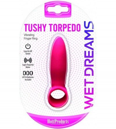 Vibrators Wet Dreams Tushy Torpedo Finger Ring with Turbo Motor - Pink - CZ18WG85RKL $23.49