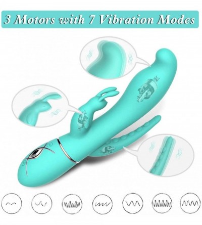 Vibrators Rabbit Vibrator Clitoral Stimulator with Super Soft Dual Density Silicone for Triple Stimulation- Clitoris Massager...