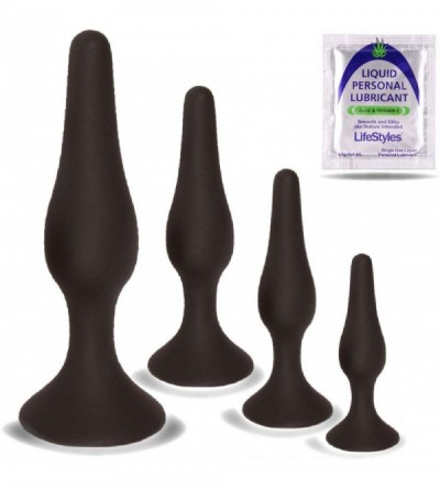 Anal Sex Toys Butt Plug & Anal Plug Prostate Massager Enema Kit with Suction Cup & Anal Lube for Anal Dildo - 4 Pack Anal Toy...