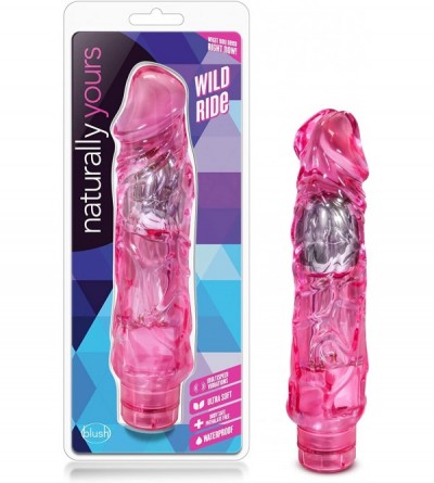 Vibrators Wild Ride - 9" Soft Large Thick Realistic Dildo Multi Speed Powerful Vibrator Waterproof Sex Toy for Women - Pink -...