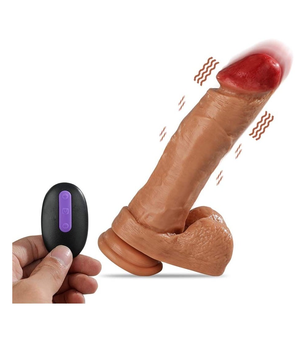 Vibrators Realistic Vibrating Dildo for Women G-spot Stimulator Anal Vibrator Massager with 20 Modes. Rechargeable Wireless S...