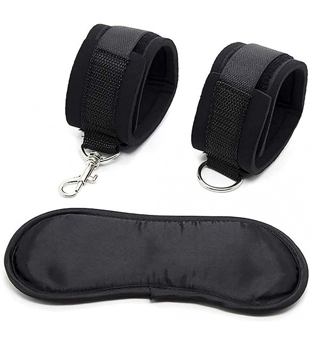 Blindfolds Handcuffs Blindfold Eye Mask Set for Women Men Black 2pcs Set Cosplay Props HY0187 - CK19CUZE37X $13.61