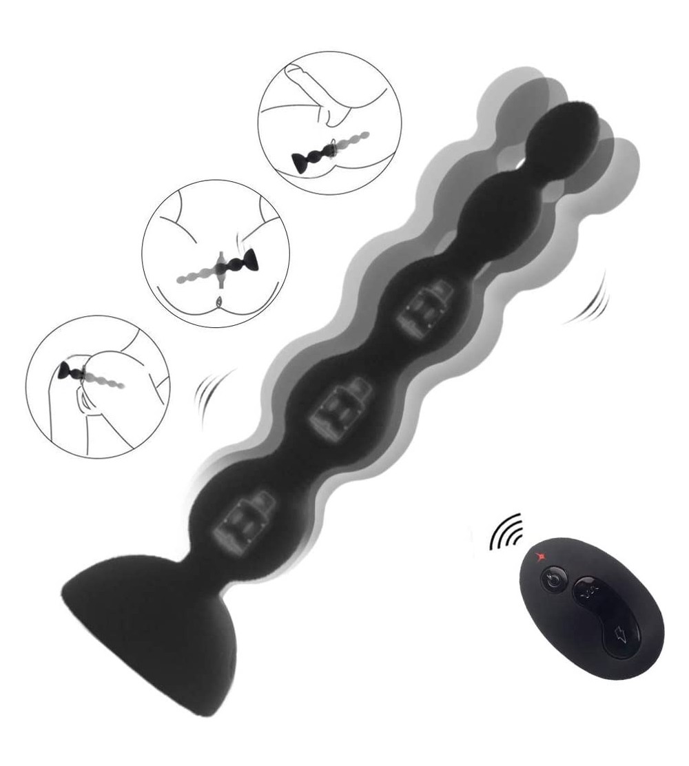 Anal Sex Toys Vibrating Anal Beads Vibrator Prostate Massage Waterproof Anal G-spot Vibrators Anal Butt Plugs with Wireless R...