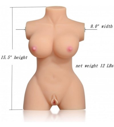 Male Masturbators Sex 3D Love Doll Masturbator with Vagina and Anal- 13 Pound - Flesh - CE11HN7JD21 $95.89