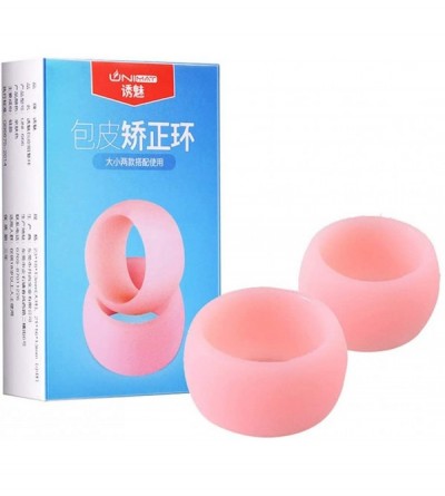 Penis Rings 2 Soft Silicone Penis Ring Men Foreskin Corrector Delay Ejaculation Male Toy - CG18KNSKWAE $21.26
