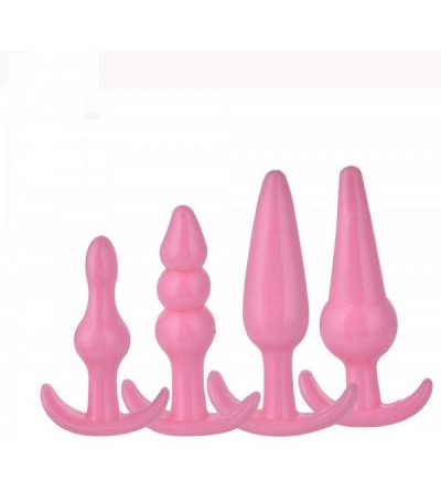Anal Sex Toys Real Like Soft Silicone Trainer Kit ánáles Plug Beginner Set for Women and Men Small Size (Pink) - Pink - CU190...