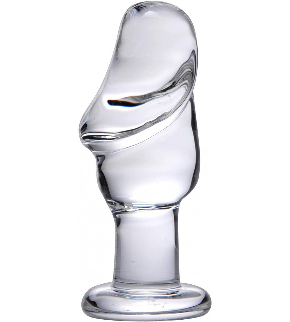 Anal Sex Toys Asvini Glass Penis Anal Plug - CN11JL1GZRN $12.93