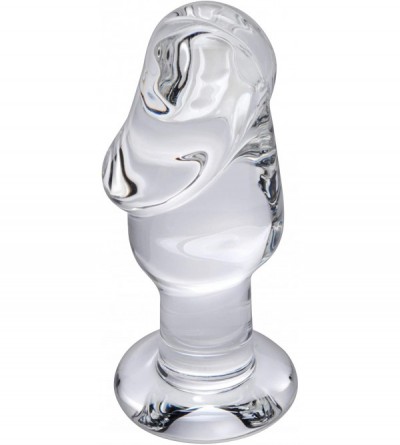 Anal Sex Toys Asvini Glass Penis Anal Plug - CN11JL1GZRN $12.93