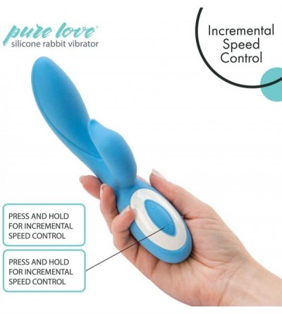 Vibrators G-Spot Silicone Rabbit Vibrator Blue- Rechargeable Clitoris Stimulator- Water-Resistant and Multi Function- Adult S...
