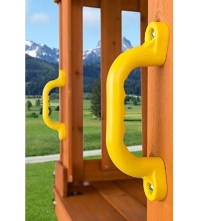 Paddles, Whips & Ticklers Playset Safety Handles (One Pair) - Yellow - CL12NZFKY7H $11.08