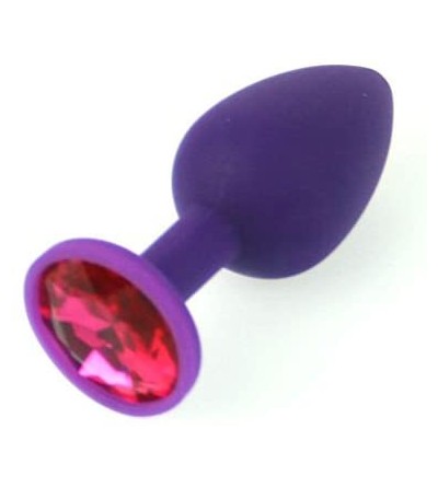 Anal Sex Toys Small Purple Silicone Jewel Butt Plug Fuchsia Jewel Sex Fetish BDSM Gear USA - Fuchsia - C911NEWV95X $13.00