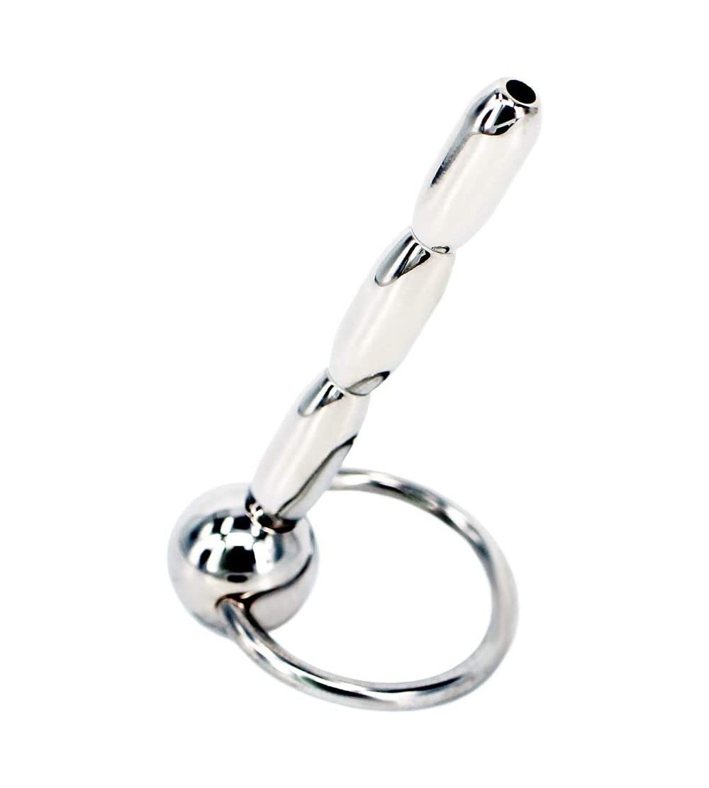 Catheters & Sounds Elite 3 Inch Urethral Stretching Gourd-Shaped Stainless Steel Penis Plug Cum-Through Hole - C911L55VY79 $8.79