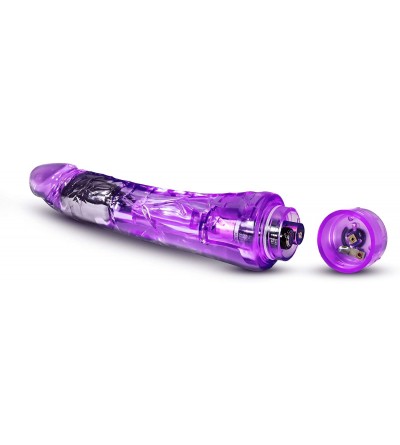 Novelties Mambo Vibe - 9" Long Soft Realistic Feel Vibrating Dildo Multi Speed Flexible Vibrator Waterproof Sex Toy - Purple ...