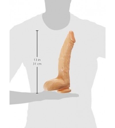 Dildos All American Whopper Curved Dong Waterproof- Flesh- 11 Inch - Curved - C711MXIR921 $21.08