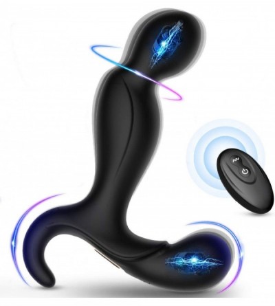 Anal Sex Toys Male Vibrating Prostate Massager- 2 Powerful Motors Rechargeable Anal Vibrator with 10 Stimulation Patterns Rem...