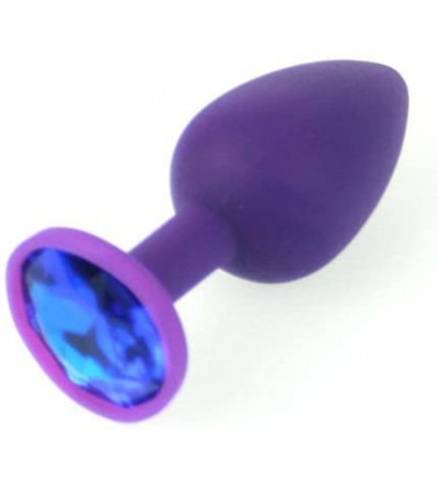 Anal Sex Toys Small Purple Silicone Jewel Butt Plug Blue Jewel Sex Fetish BDSM Gear USA - Blue - C211NEWVDCR $26.01