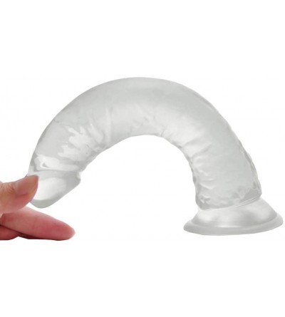 Dildos G Spot Realistic Jelly Dildo with Strong Suction Cup Flexible Penis Harness Compatible Anal Adult Sex Toys for Women -...
