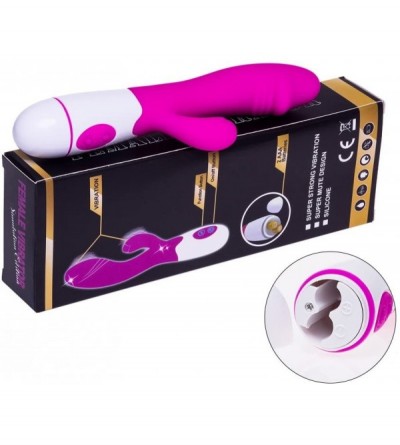 Vibrators Lovefdollx Portable 30-Speed Vibrating Silicone Waterproof Massager Dual Vibration - C418QZT6SXO $15.91