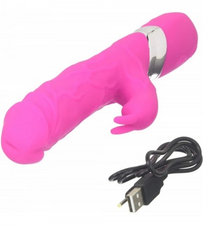Vibrators Rabbit Vibrators Rechargeable Waterproof G Spot Dildo Stimulator 7 Multi Speed Sex Toys for Women - CI12LCYTPXH $10.54
