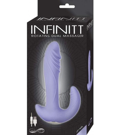 Vibrators Infinitt Rotating Dual Massager 10 Function Dual Motor Rechargeable (Lavender) - Purple - CL18H3XGK8N $43.57