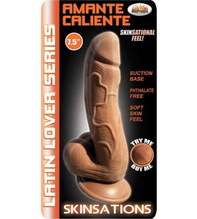 Dildos Skinsations Latin Lover Series Amante Caliente Dildo with Suction Cup- Tan- 7.5 Inch- 0.75 Pound - CC12N32FNVO $16.25