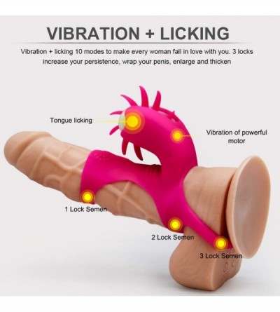 Penis Rings Powerful Vibrating Rooster Ring Vibrator - Waterproof Rechargeable Penis Ring Full Silicone Clitoris Vibrator Vib...