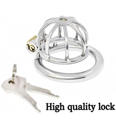 Chastity Devices Male Chastity Cage Device- Stainless Steel Cock Cage with Lock- Adult Sex Toy for Men - C812NSU7JOR $30.17