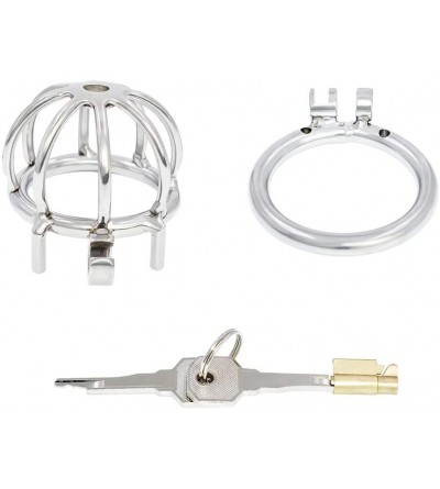 Chastity Devices Male Chastity Cage Device- Stainless Steel Cock Cage with Lock- Adult Sex Toy for Men - C812NSU7JOR $30.17