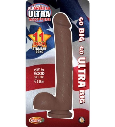 Dildos All American Ultra Whoopers Dong- Brown- Straight- 11 Inch - Brown- Straight - CU185N6DYET $61.43