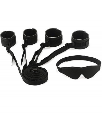 Restraints Leather Bed Restraint Kit for Sex-Utimi BDSM Toys Sets with Hand Cuffs Ankle Cuff Bondage Collection-Blindfold & P...