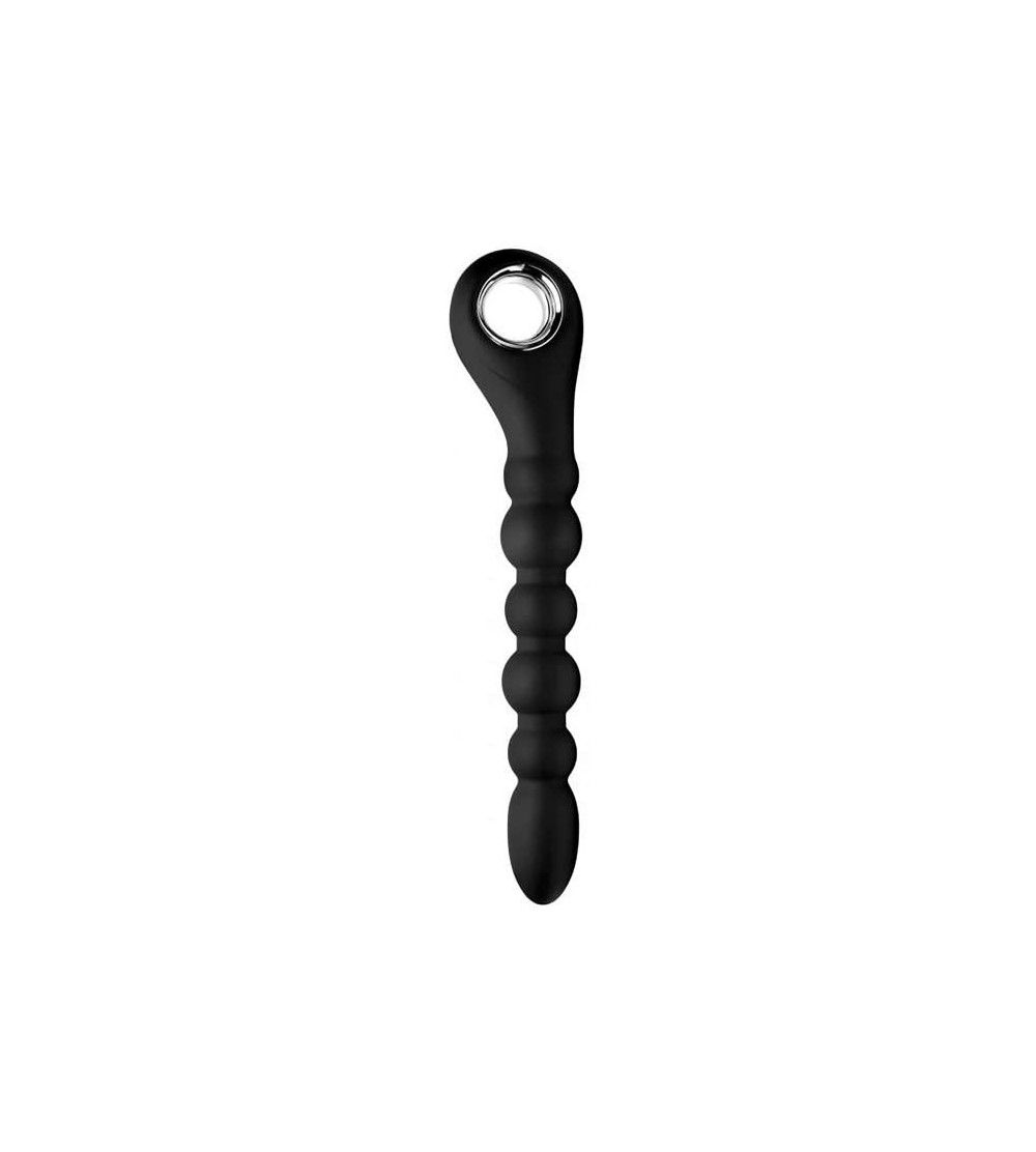 Anal Sex Toys Dark Scepter 10x Vibrating Silicone Anal Beads - CF18RM3K2S3 $82.15
