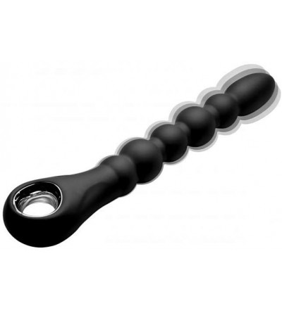 Anal Sex Toys Dark Scepter 10x Vibrating Silicone Anal Beads - CF18RM3K2S3 $82.15