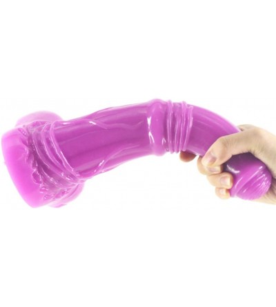 Dildos Animal Dildo- 9.96 inch Horse Penis Big Realistic Cock for Vaginal G-spot and Anal Play (Purple) - Purple - CP192O7M9E...