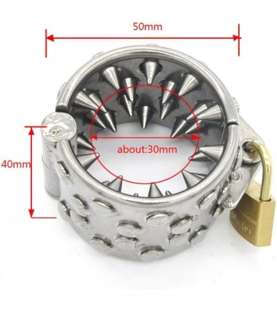 Chastity Devices Cock Cage Stainless Steel Kali's Teeth (4 Rows) Ring Male Chastity Device for Male Penis Exercise-Male Chast...