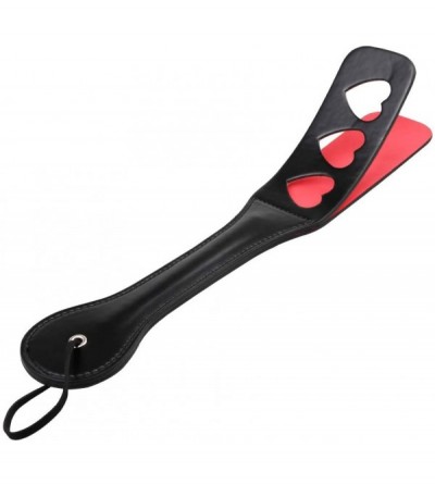 Paddles, Whips & Ticklers Hearts Spanking Paddle for Adults- 12.8inch Faux Leather Slapper Paddle for Sex Play - Heart-black ...