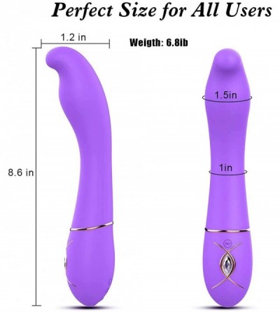 Vibrators G Spot Vibrator Dildo with Softest Dual Density Silicone Curved Heard for Targeted Stimulation- Rechargeable Waterp...