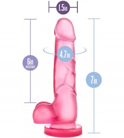 Dildos 7.75" Soft Realistic Feel Dildo - Cock and Balls Dong - Suction Cup Harness Compatible - Sex Toy for Women - Sex Toy f...