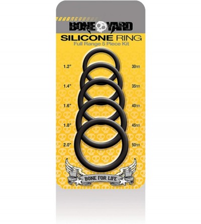 Novelties Boneyard Silicone Ring 5 Piece Kit- Black- 0.2 Pound - Black - C412IX5JY6B $16.82