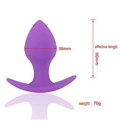 Anal Sex Toys Silicone Anal Butt Plugs- Purple Anal Trainer Toy - CB12MYKO9QQ $9.51