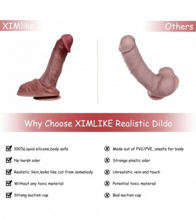 Sex Dolls Realistic Mega Dildo- Premium Liquid Silicone Anal Dildo- Bendable Suction Cup Dildo- Huge Dildo for Women Brown G ...