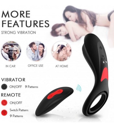 Penis Rings Vibrating Penis Ring with Testicular Ring 10 Vibration Mode for Men with Longer Lasting Erection- Rechargeable Do...
