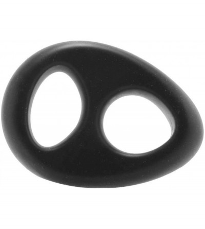 Penis Rings My Cockring Cock & Scrotum Double Ring - Black - CK18WHAXEDR $25.99